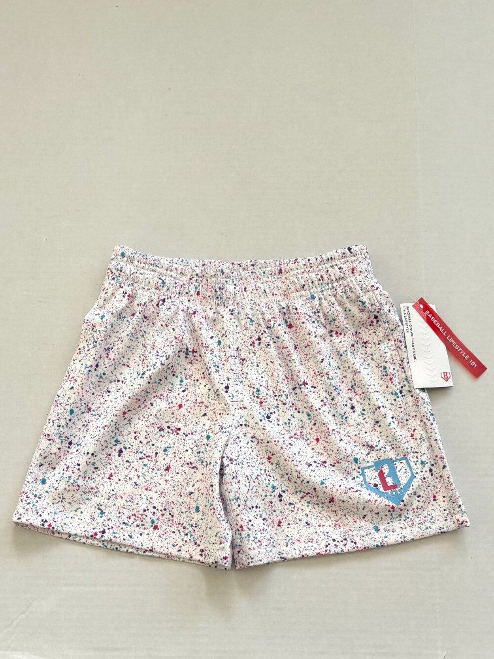 NWT Baseball Lifestyle 101 Boys' Splatter Shorts